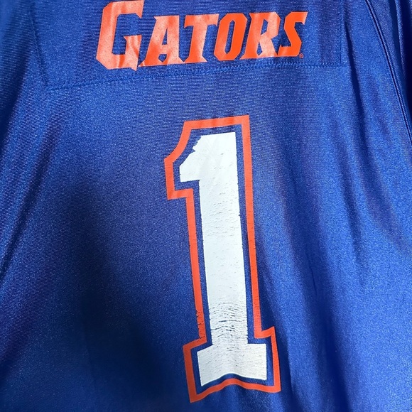 Vintage Nike Florida Gators NCAA Football Jersey #1 Blue Orange Men's Size Large - Picture 14 of 14